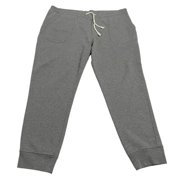 J Crew Mecantile Jogger Mens XL Gray Sweatpants Fleece Tapered Athletic Pants - Picture 1 of 9